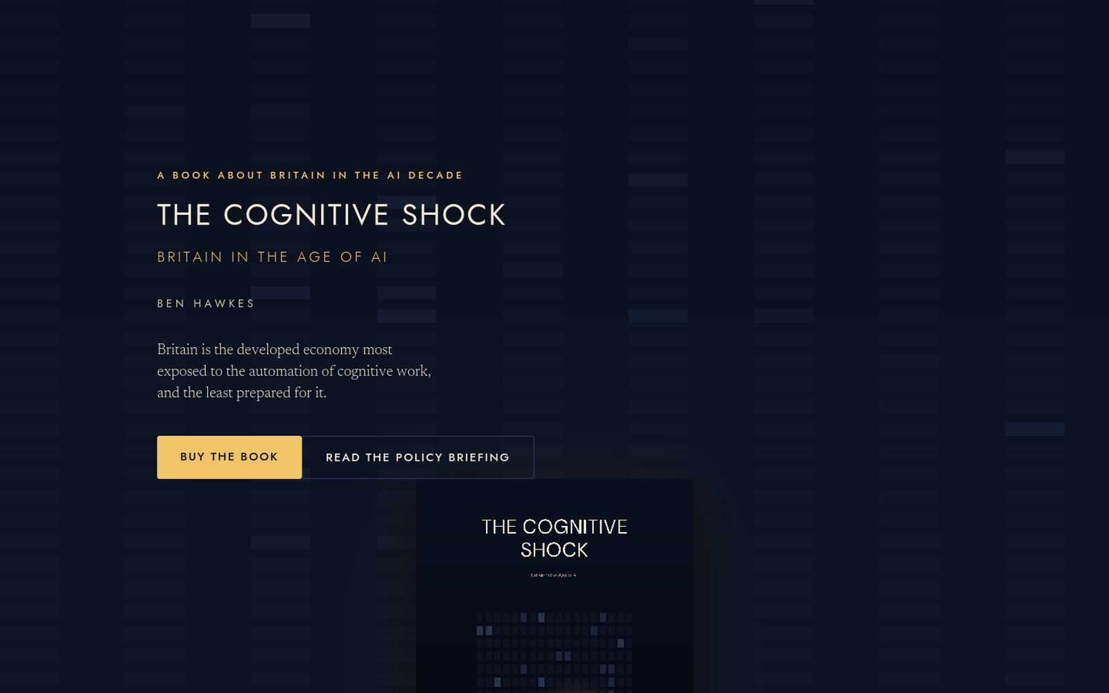 The Cognitive Shock: the book's site and cover
